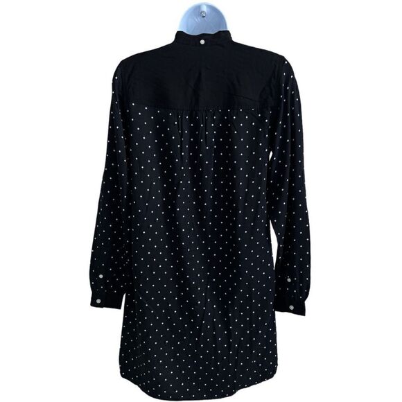 FREDPERRY Ladies Diamond Print Shirt Color Black Size 4 - Picture 3 of 6